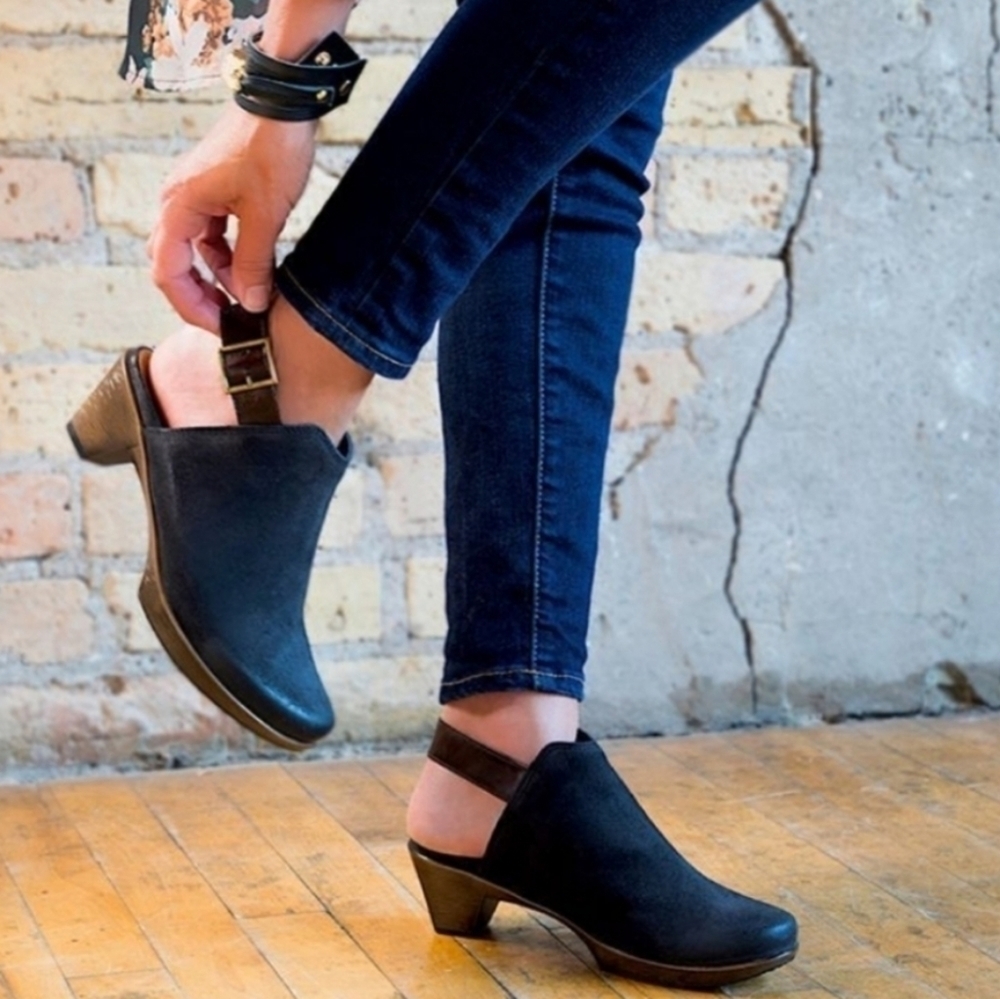 Naot Upgrade Suede Oily Nite Slingback Booties